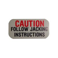 1962 1963 1964 Buick Jack Base Caution Decal