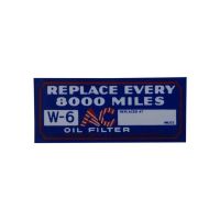 1933 1934 1935 1936 Oldsmobile Oil Filter (Type W-6) Decal 
