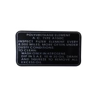 1962 1963 Oldsmobile (See Details) Turbo Rocket Air Cleaner Service Instruction Decal