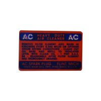 
1936 1937 1938 1939 1940 1941 1942 1946 1947 1948 Oldsmobile Oil Bath Air Cleaner Service Instruction Decal
