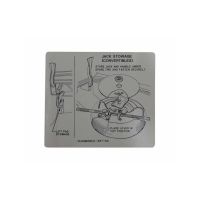 
1967 Oldsmobile A-Body Convertible Models Tire and Jacking Stowage Instruction Decal
