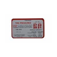 
1970 Oldsmobile Toronado Tire Pressure Decal
