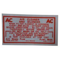 1949 1950 1951 1952 1953 1954 1955 1956 Oldsmobile Dry Style Air Cleaner Service Instructions Decal