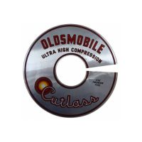 1965 1966 Oldsmobile A-Body 330 Engine (4 Barrel Carburetor) Ultra High Compression Air Cleaner Decal (11-Inches) - Silver