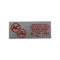 
1957 Oldsmobile (See Details) J-2 Dry Style Air Cleaner Service Instruction Decal - Red
