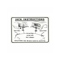 Early 1964 Pontiac Tempest, Tempest-LeMans, and GTO Jacking Instruction Decal 