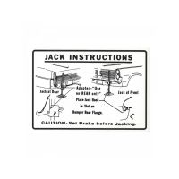 1964 Pontiac Bonneville, Catalina, Star Chief, and Grand Prix Jacking Instruction Decal 