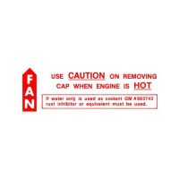 1964 Pontiac GTO, LeMans, and Tempest (See Details) Caution Fan Decal 