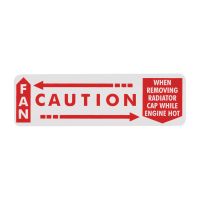 
1962 1963 1964 Pontiac Grand Prix (See Details) Caution Fan Horizontal Decal 
