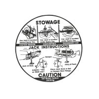 
1965 Pontiac Bonneville, Catalina, Star Chief, and Grand Prix Jacking Instruction Decal 
