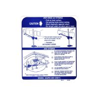 
1971 1972 Pontiac GTO, LeMans, Tempest, and Grand Prix Jacking Instruction Decal
