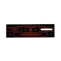 1964 1965 Pontiac (See Details) Tri-Power Air Cleaner Service Instruction Decal - Black
