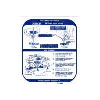 1968 Pontiac Tempest, LeMans, and GTO Jacking Instruction Decal 