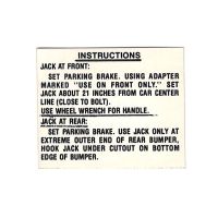 
1959 1960 Pontiac Jacking Instruction Decal 
