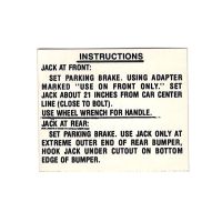 
1959 1960 Pontiac Jacking Instruction Decal
