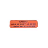 1975-1977 Pontiac Astre and Sunbird 2-Door Hatch Back (See Details) Caution Hatch Decal