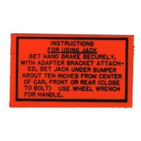 1956 1957 Pontiac Jack Instructions Decal