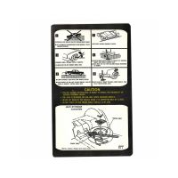1974-1975 Pontiac Grand Ville Convertible (See Details) Jacking Instruction Decal 
