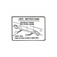 1961 1962 1963 Pontiac Tempest Jacking Instruction Decal 