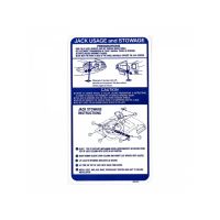 
1971 1972 1973 1974 Pontiac Firebird (See Details) Jacking Instruction Decal

