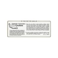 1976 Pontiac Catalytic Converter Caution Decal