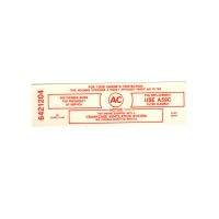 1965 Pontiac 389 and 421 Engine (See Details) Tri-Power Air Cleaner Service Instruction Decal - Red