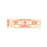 
1965 Pontiac 421 Engine (See Details) Tri-Power Air Cleaner Service Instruction Decal - Red
