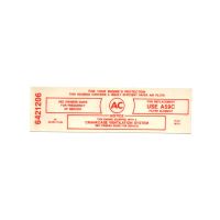 
1965 Pontiac 421 Engine (See Details) Tri-Power Air Cleaner Service Instruction Decal - Red
