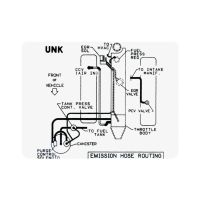 1985 Pontiac Firebird 5.0 Liter Engine Models WITH Automatic Transmission (See Details) UNK Emission Routing Decal 
