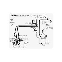 1986 Pontiac Firebird 2.8 Liter Engine Models WITH Automatic Transmission (See Details) YCB Emission Routing Decal 