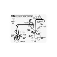 1986 Pontiac Firebird 2.8 Liter Engine Models WITH Manual Transmission (See Details) YML Emission Routing Decal 