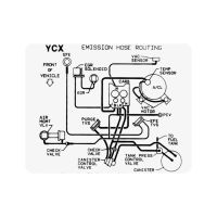 1986 Pontiac Firebird 5.0 Liter Engine Models WITH Manual Transmissions (See Details) YCX Emission Routing Decal 