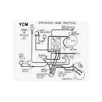 
1986 Pontiac Firebird 5.0 Liter Engine Models WITH Automatic Transmission (See Details) YCM Emission Routing Decal 
