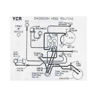 
1986 Pontiac Firebird 5.0 Liter Engine Models WITH Automatic Transmission (See Details) YCR Emission Routing Decal 
