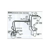 1987 Pontiac Firebird 2.8 Liter Engine Models WITH Automatic Transmission (See Details) ZCK Emission Routing Decal 