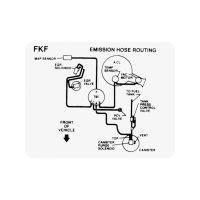 
1990 Pontiac Firebird 5.0 Liter Engine Models WITH Automatic or Manual Transmission (See Details) FKF Emission Routing Decal 
