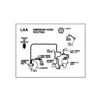 1991 Pontiac Firebird 3.1 Liter Engine Models WITH Automatic or Manual Transmission (See Details) LAA Emission Routing Decal 