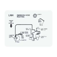 1991 Pontiac Firebird 3.1 Liter Engine Models WITH Manual Transmission (See Details) LNH Emission Routing Decal 