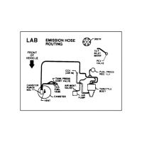 1991 Pontiac Firebird 3.1 Liter Engine Models WITH Automatic Transmission (See Details) LAB Emission Routing Decal 