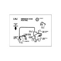 1991 Pontiac Firebird 3.1 Liter Engine Models WITH Manual Transmission (See Details) LNJ Emission Routing Decal 