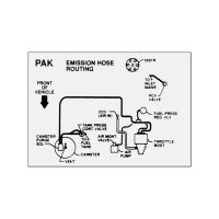 
1992 Pontiac Firebird 3.1 Liter Engine Models WITH Manual Transmission (See Details) PAK Emission Routing Decal
