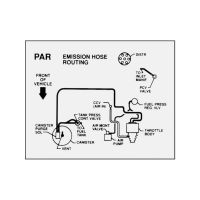 
1992 Pontiac Firebird 3.1 Liter Engine Models WITH Manual Transmission (See Details) PAR Emission Routing Decal
