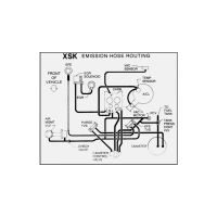1984 Pontiac 305 Engine California Models WITH Automatic or Manual Transmission (See Details) XSK Emission Hose Routing Decal 