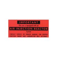 1967 Pontiac California Firebird Air Injection Reactor (A.I.R) Emission Decal 