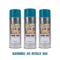 1970 1971 1972 1973 1974 1975 1976 1977 Oldsmobile 455 Metallic Blue Engine Paint (3 Cans)