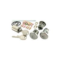 1966-1967 Pontiac GTO Door, Glove Box, and Trunk Lock Set WITH Two Round Head Keys [Late Style]
