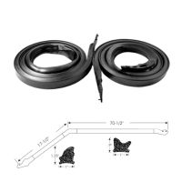 1971 1972 1973 1974 Buick Electra And Oldsmobile 98 4-Door Hardtop (See Detail) Roof Rail Rubber Weatherstrips 1 Pair