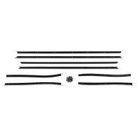 1962 1963 Pontiac Tempest 2-Door Sedan Authentic Window Sweeps Felt Kit (8 Pieces)