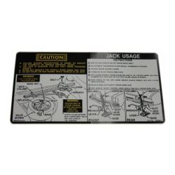 1974 Buick Apollo Hatch Back Jacking Instruction Decal 