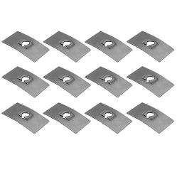 Universal Flat Nut Clip Set (1/2 Inch Wide x 7/8 Inch Long) (12 Pieces) 